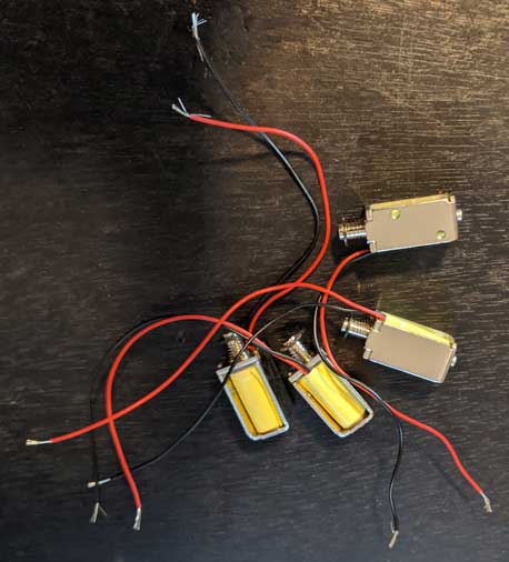 Solenoids with black and red wires