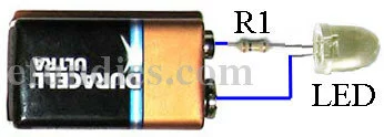 battery resistor led